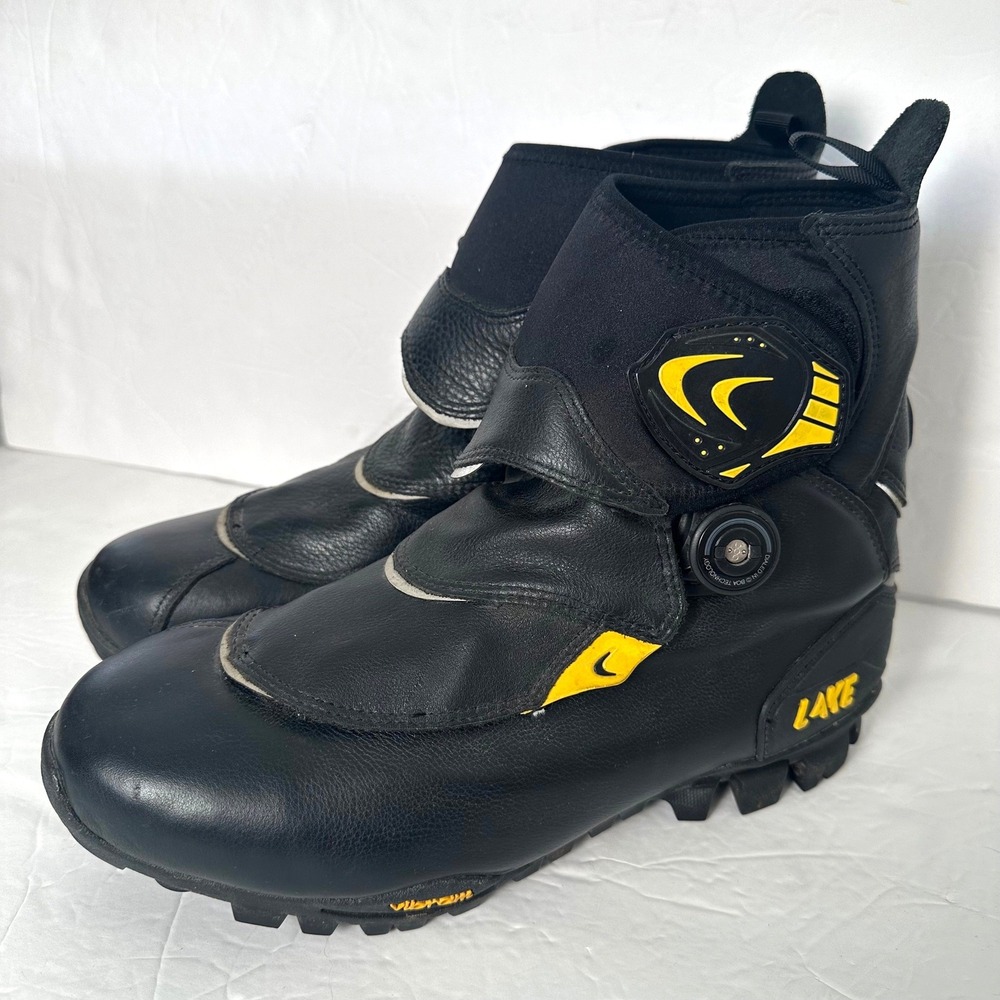 Lake‎ MXZ302 Cycling Boots Mens 45 10.5-11 Black Wide Winter MTB BOA Vibram